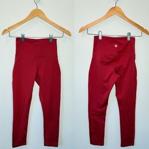 Lapasa Red Women's Gym Workout Leggings (XS)